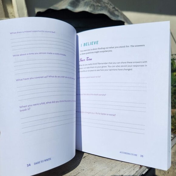 Dare to Write Creative Writing Prompts Book Notebook Journal Literature - Picture 7 of 11